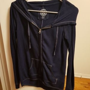 SOLD - Lightweight fuzzy navy blue hoodie
